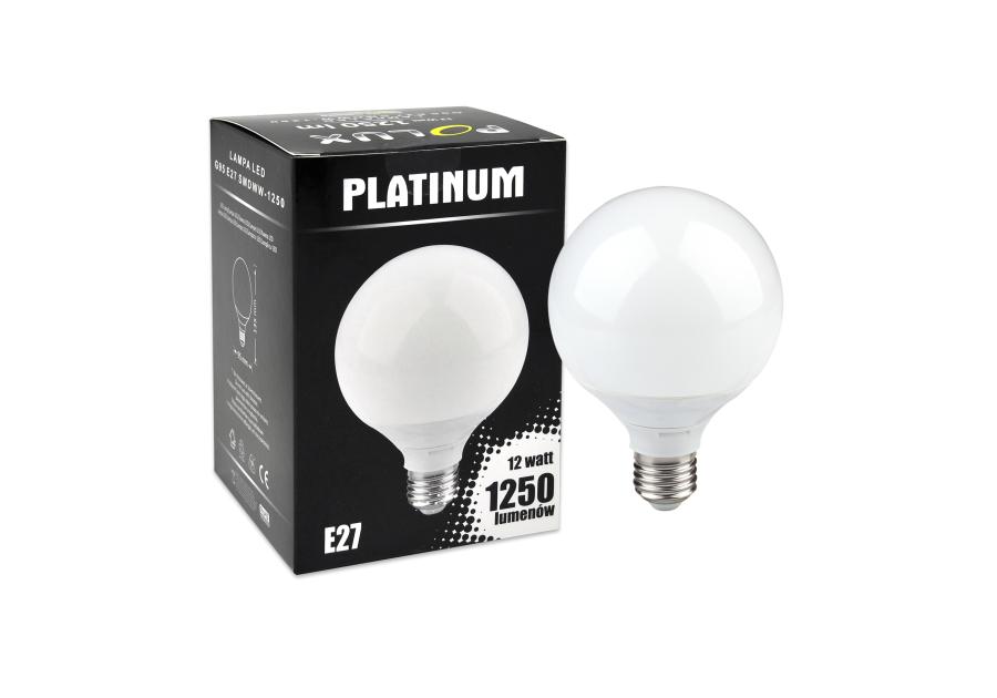 Zdjęcie: Żarówka LED G95 E27 SMDWW 12W 1250 lm pc+aluminium POLUX