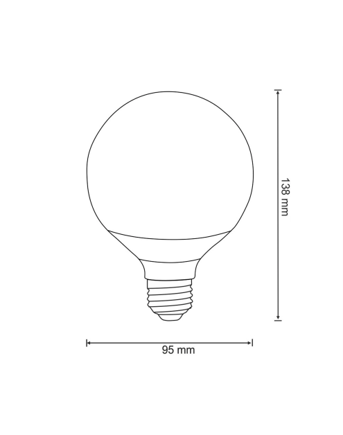 Zdjęcie: Żarówka LED G95 E27 SMDWW 12W 1250 lm pc+aluminium POLUX