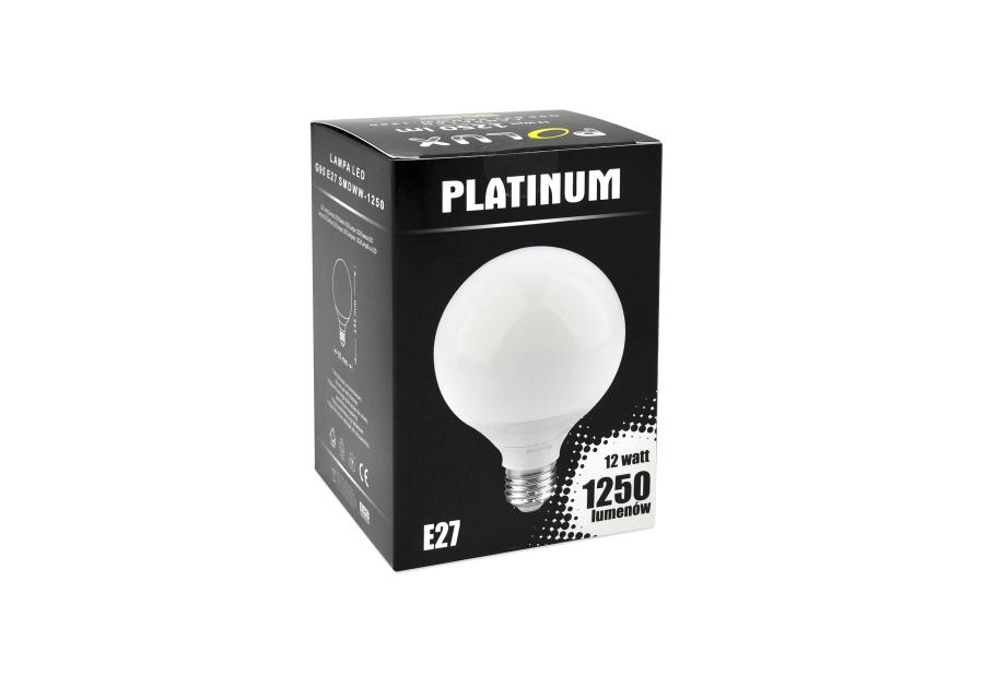 Zdjęcie: Żarówka LED G95 E27 SMDWW 12W 1250 lm pc+aluminium POLUX