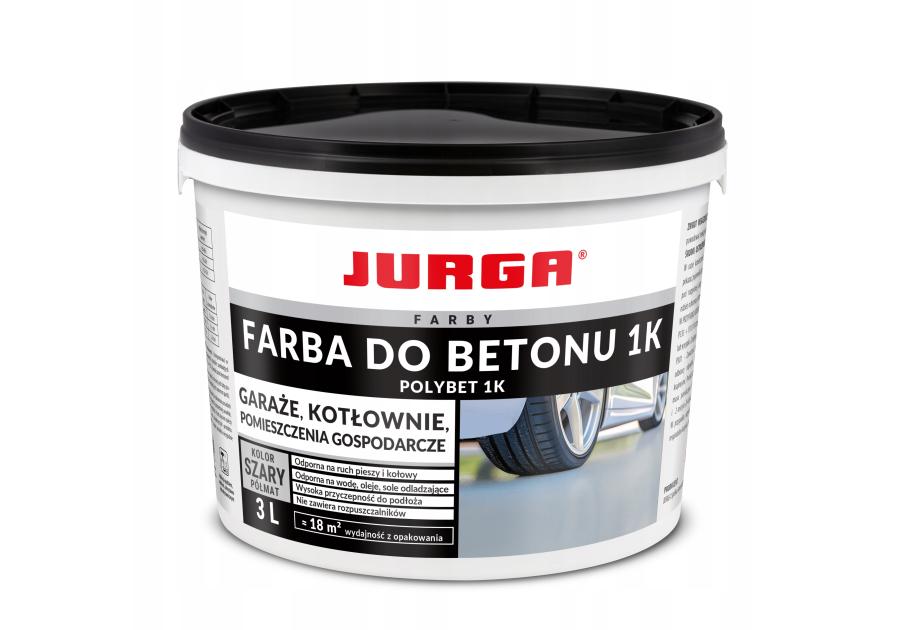 Zdjęcie: Farba do betonu Polybet 1K szara 3 L JURGA