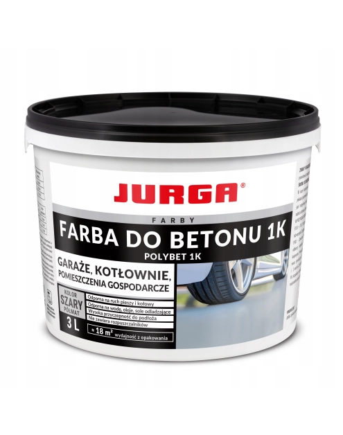 Zdjęcie: Farba do betonu Polybet 1K szara 3 L JURGA