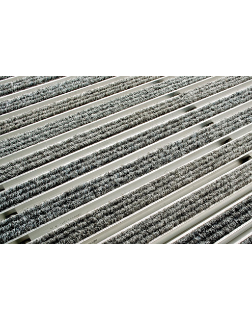 Zdjęcie: Mata wycieraczki z aluminium, wypełnienie z rypsu kolor jasnoszary 75x50 Vario ACO