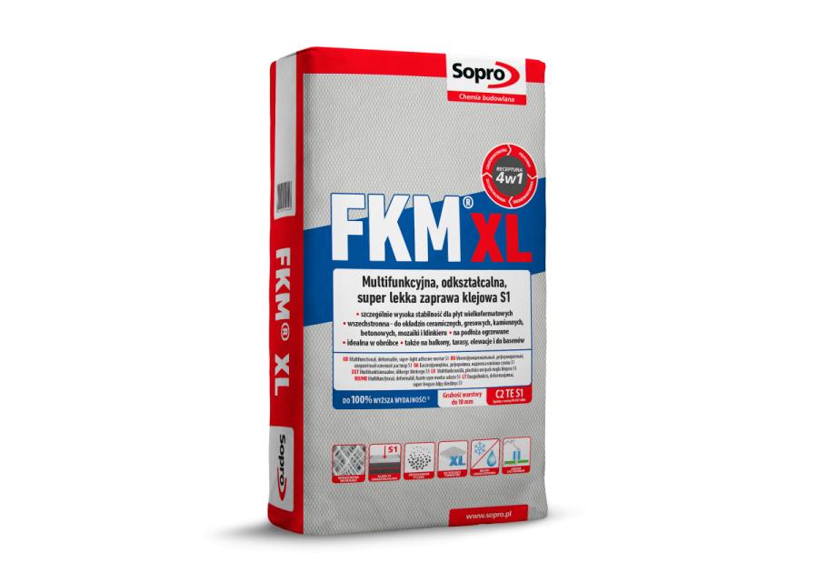 Zdjęcie: Zaprawa klejowa wysokoelastyczna S1 FKM XL 15 kg SOPRO