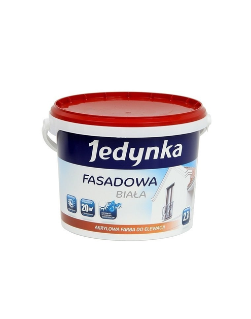 Zdjęcie: Farba fasadowa 2,7 L biała JEDYNKA
