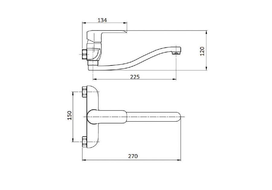 Zdjęcie: Bateria zlewozmywakowa Siros chrom INVENA