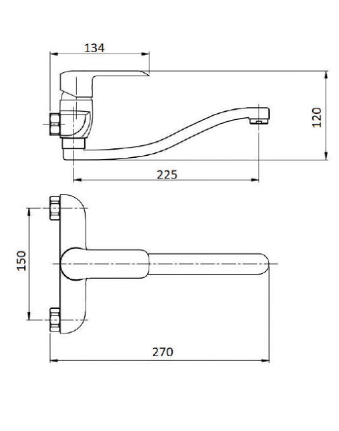 Zdjęcie: Bateria zlewozmywakowa Siros chrom INVENA