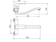 Zdjęcie: Bateria zlewozmywakowa Siros chrom INVENA