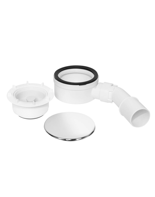 Zdjęcie: Syfon brodzikowy niski wys. 60 mm pokrywa abs chrom 113 mm z zaworem zwrotnym MCALPINE