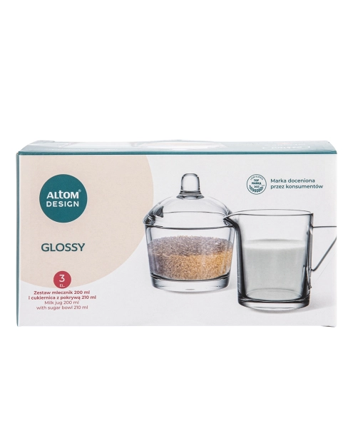 Zdjęcie: Zestaw Glossy cukiernica 210 ml + mlecznik 200 ml ALTOM DESIGN