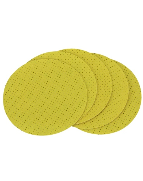 Zdjęcie: Krążek ścierny żółty perforowany 225 mm G150, 5 sztuk STALCO