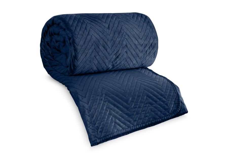 Zdjęcie: Narzuta welurowa Luiz 170x210 cm granatowa EUROFIRANY