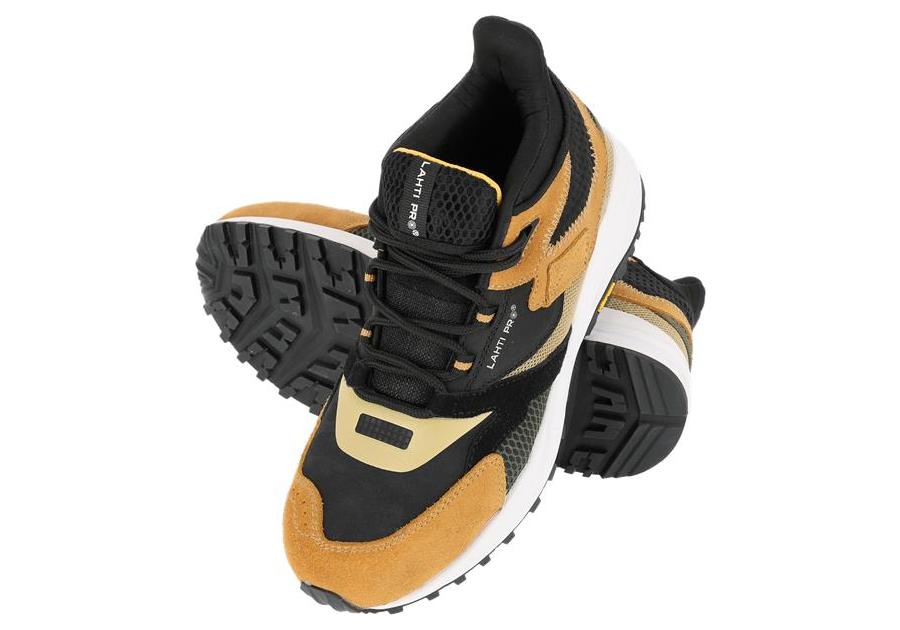 Zdjęcie: Półbuty zamsz, nubuk, dzianina beżowo-czarno-białe, S1 FO HRO SR, 43, CE, LAHTI PRO