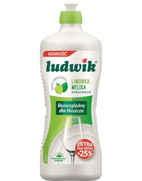 Zdjęcie: Płyn do naczyń 0,9 L limonka z melisą LUDWIK