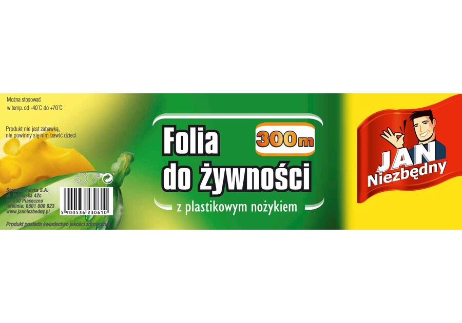 Zdjęcie: Folia do żywności z plastikowym nożykiem 300 m JAN NIEZBĘDNY