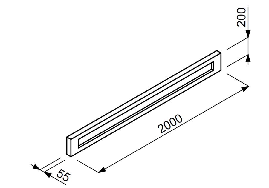 Zdjęcie: Podmurówka betonowa ogrodzenia DOX 20 200 grafit JONIEC