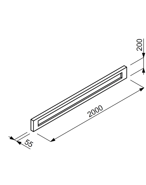 Zdjęcie: Podmurówka betonowa ogrodzenia DOX 20 200 grafit JONIEC