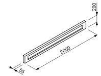 Zdjęcie: Podmurówka betonowa ogrodzenia DOX 20 200 grafit JONIEC