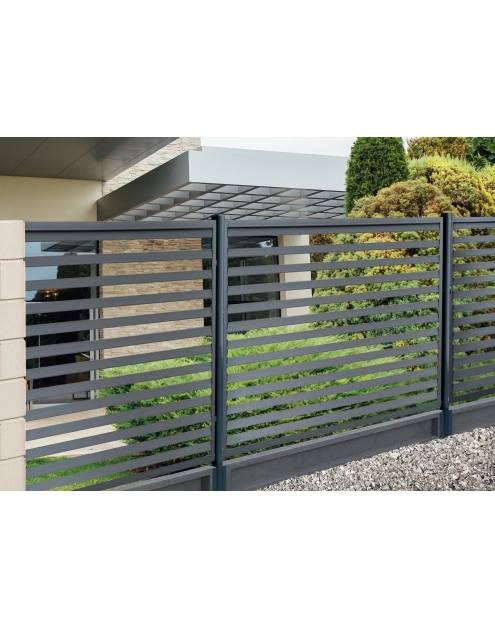 Zdjęcie: Podmurówka betonowa ogrodzenia DOX 20 200 grafit JONIEC