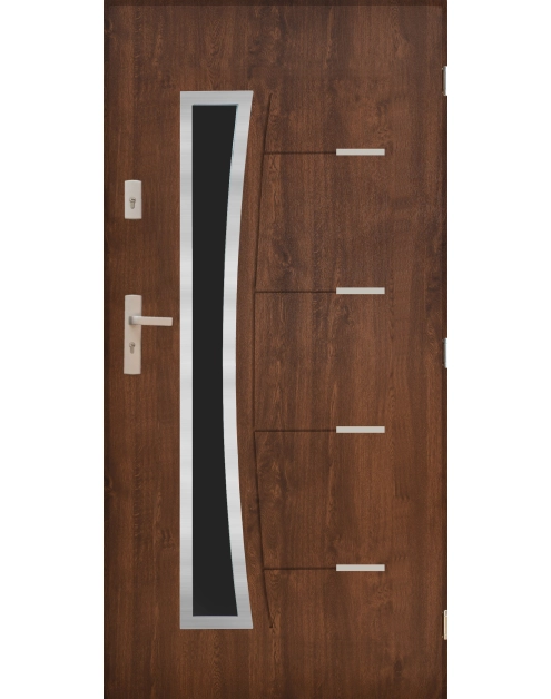 Zdjęcie: Drzwi zewnętrzne bristol orzech 90p kpl PANTOR