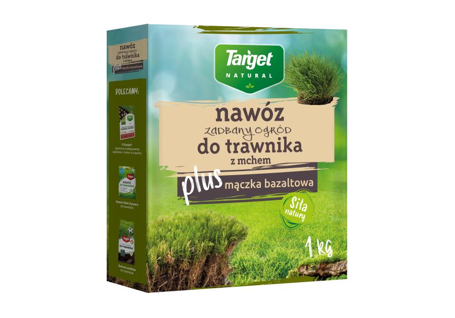 Zdjęcie: Nawóz z mączką bazaltową do trawników z mchem zadbany ogród 1 kg TARGET