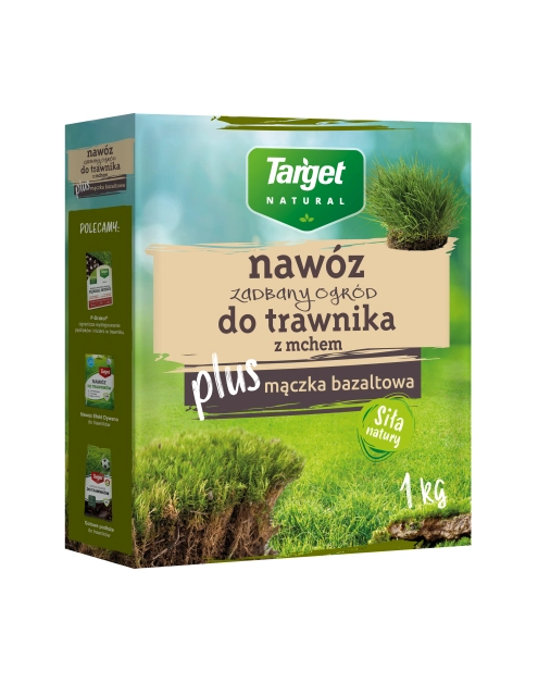 Zdjęcie: Nawóz z mączką bazaltową do trawników z mchem zadbany ogród 1 kg TARGET