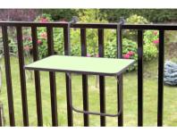 Zdjęcie: Stolik balkonowy 60x40 cm blat MDF w kolorze zielonym, składany VOG