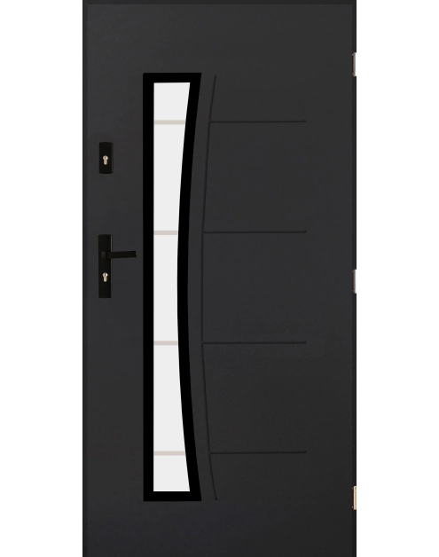 Zdjęcie: Drzwi zewnętrzne boliwia antracyt 80p komplet ENTRYLINE