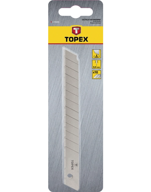 Zdjęcie: Ostrza łamane wymienne 9 mm, 10 sztuk TOPEX