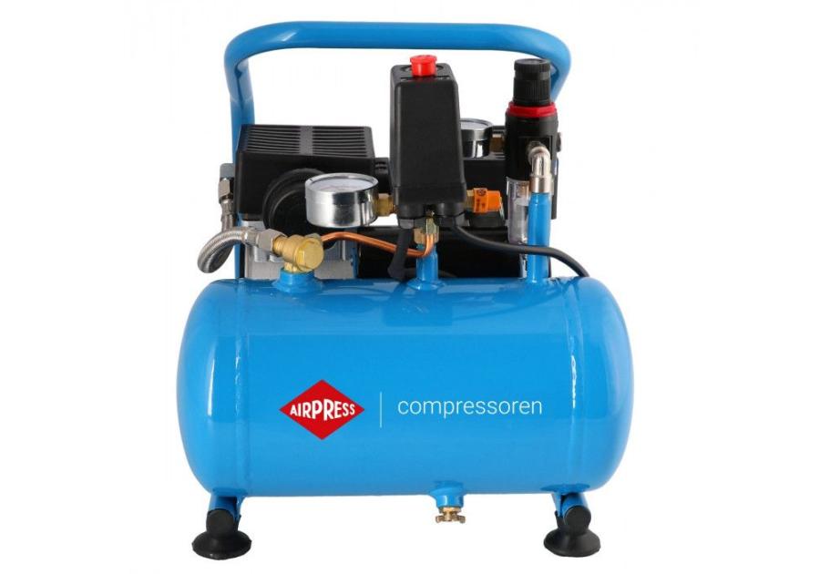 Zdjęcie: Kompresor bezolejowy dwutłokowy mały L 6-95 8 bar 0.71 KM/0.52 kW 48 l/min 5L cichy AIRPRESS