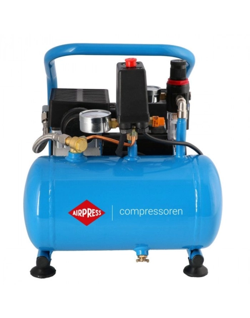Zdjęcie: Kompresor bezolejowy dwutłokowy mały L 6-95 8 bar 0.71 KM/0.52 kW 48 l/min 5L cichy AIRPRESS