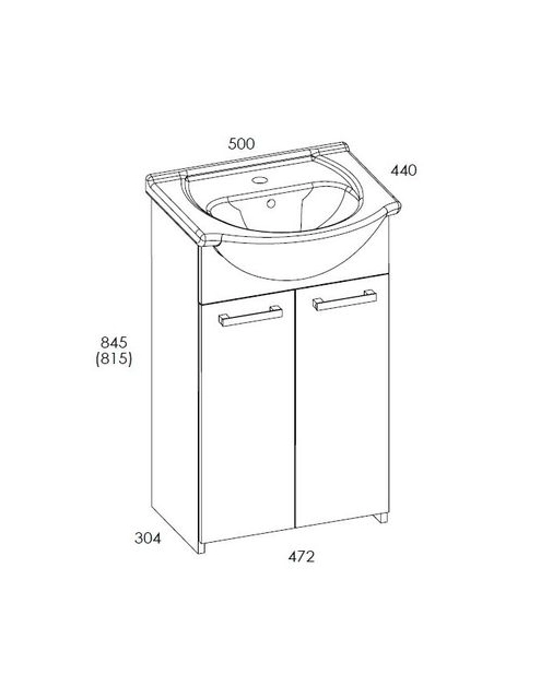 Zdjęcie: Zestaw szafka z umywalka 50 cm Formic DEFTRANS