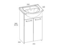 Zdjęcie: Zestaw szafka z umywalka 50 cm Formic DEFTRANS