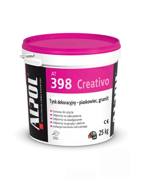 Zdjęcie: Tynk dekoracyjny Creativo kolor G50, 25 kg AT398 ALPOL