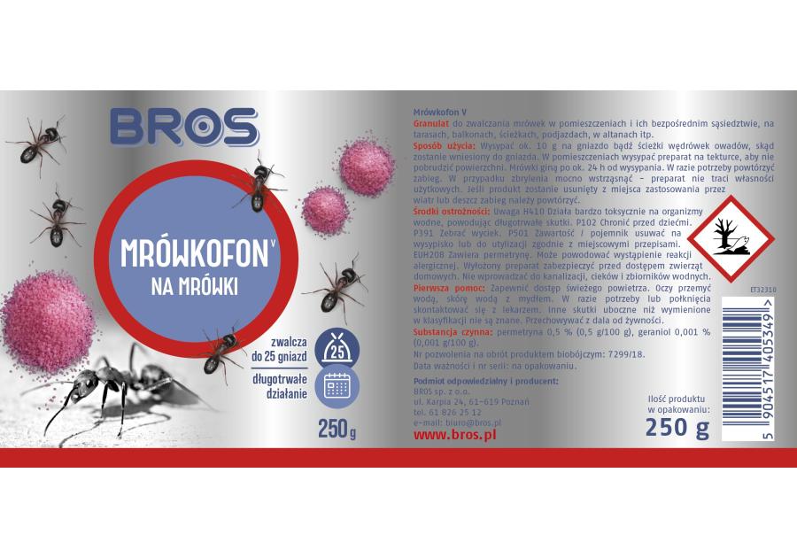 Zdjęcie: Środek na mrówki Mrówkofon 250 g BROS