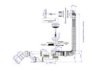 Zdjęcie: Zestaw odpływowo-przelewowy wannowy z odejściem 40/50 mm pokrętło mosiądz biały MCALPINE