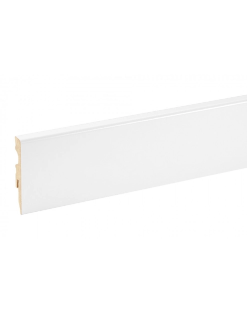 Zdjęcie: Listwa przypodłogowa MDF Biały RAL 9003 okleina półmat 6x1,1 cm kwadrat R3 220 cm CEZAR