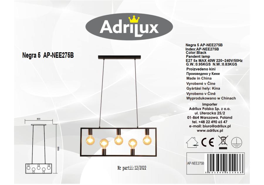 Zdjęcie: Kinkiet Negra 5 ADRILUX