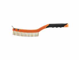 Szczotka druciana, drut mosiężny, 3x19 rzędów, ze skrobakiem NEO