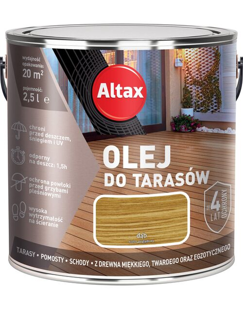 Zdjęcie: Olej do tarasu 2,5 L dąb ALTAX