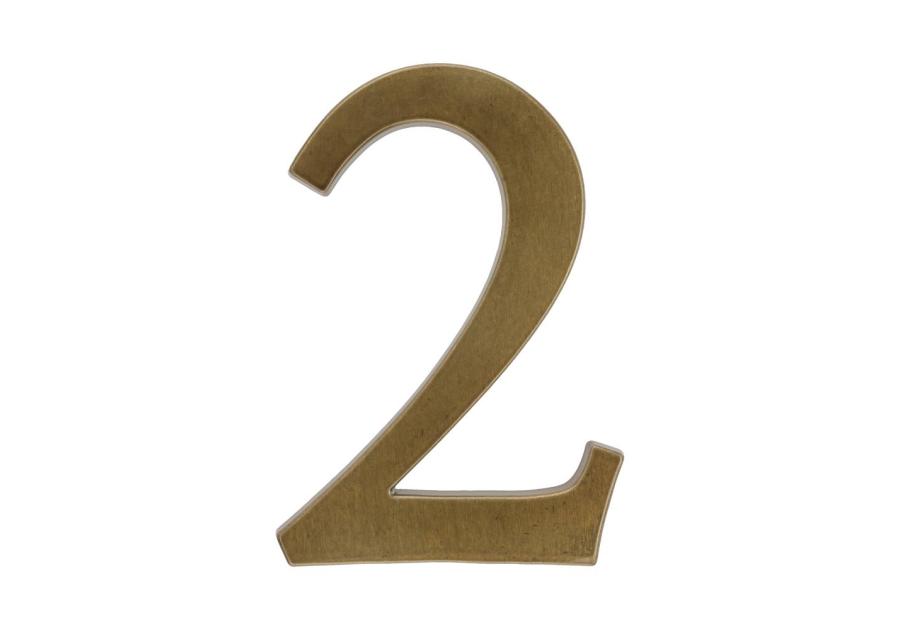 Zdjęcie: Cyfra aluminiowa 2, kolor brąz 190 mm METRO
