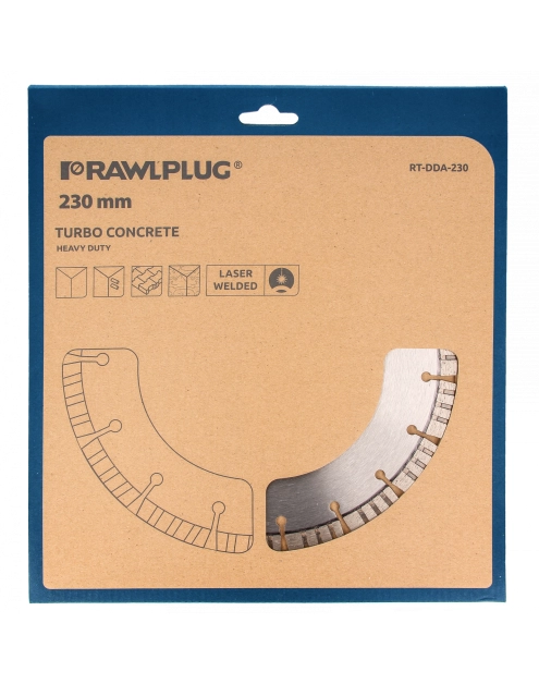 Zdjęcie: Ściernica diamentowa do cięcia betonu zbrojonego 230x22,23 mm RAWLPLUG