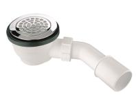 Zdjęcie: Syfon brodzikowy wys. 80 mm z odejściem 40/50 mm pokrywa mosiądz chrom 113 mm MCALPINE