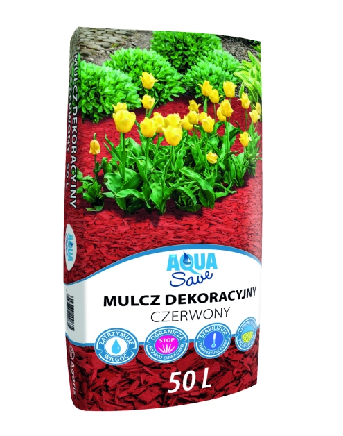 Zdjęcie: Mulcz dekoracyjny czerwony Aqua Save 50 L AGARIS