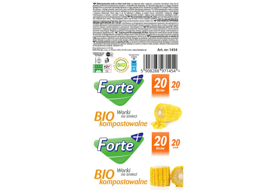 Zdjęcie: Worki na śmieci biokompostowalne 20 L - 20 szt. FORTE+