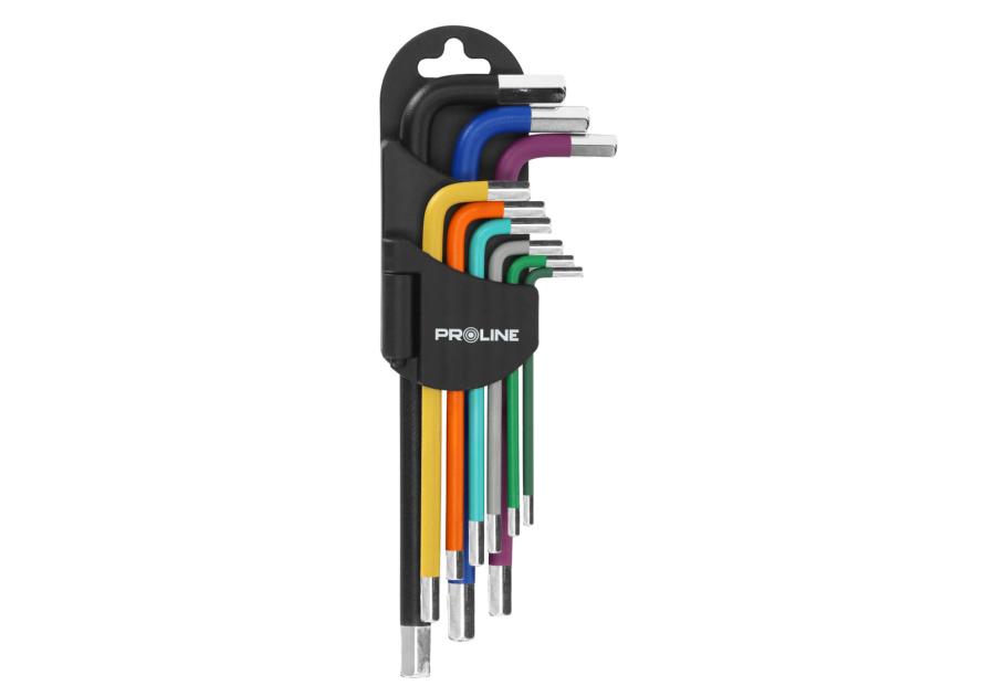 Zdjęcie: Klucze imbusowe długie kpl. 9 szt. 1,5-10 mm, S2, PROLINE