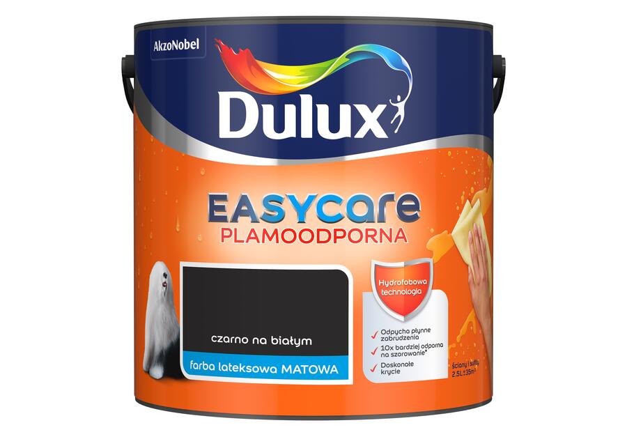 Zdjęcie: Farba do wnętrz EasyCare 2,5 L czarno na białym DULUX