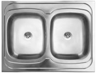 Zdjęcie: Zlew nakładany 2-komorowy 60x80 cm z syfonem KUCHINOX