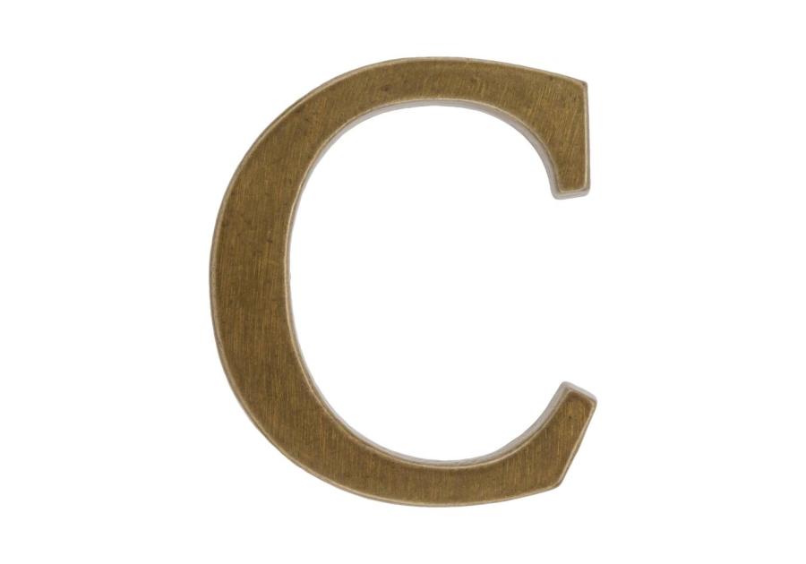 Zdjęcie: Litera aluminiowa "C" 105 mm brąz transparent METRO