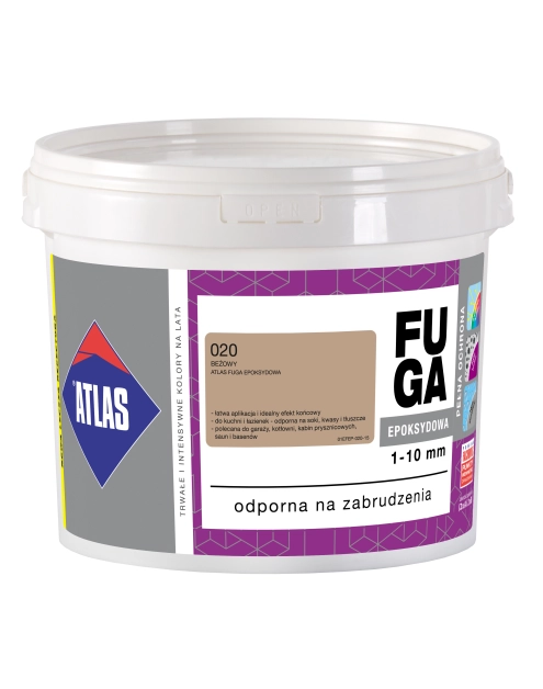 Zdjęcie: Fuga epoksydowa 1-10 mm beżowa 5 kg ATLAS