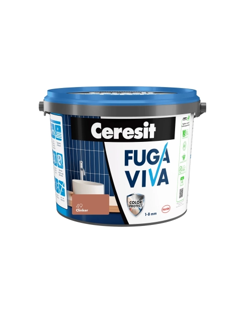 Zdjęcie: Fuga Viva elastyczna cementowa 1-8 mm clinker 2 kg CERESIT